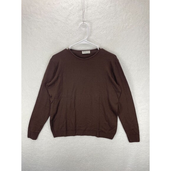Raffaella Wool Sweater Women’s Brown Knit Pullover Made in Italy Classic Size L - Picture 2 of 7